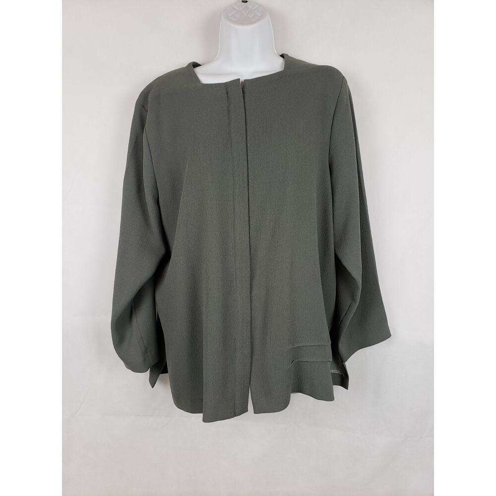 EUC Babette Women’s Green Full Zip‎ Fleece Sz XL 100% Polyester Made in USA